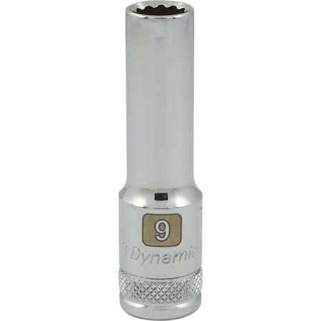 Dynamic 3/8" Drive, 9mm Metric Socket, 12 Points D009709